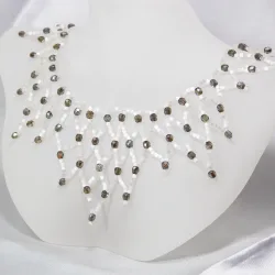 Necklace - Waterfall Reyna - Necklace - Laiton argenté